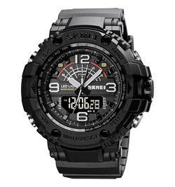Мужские спортивные наручные часы Skmei 1617 Черные L900321 фото