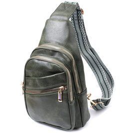 Жіноча сумка з однією лямкою через плече з екошкіри Vintage 22756 Зелена b22756 фото