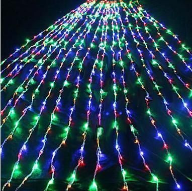 Гирлянда штора Водопад 240-B большая лампа 3D led цветная 3х2м (силиконовый провод с удлинением) L200627 фото