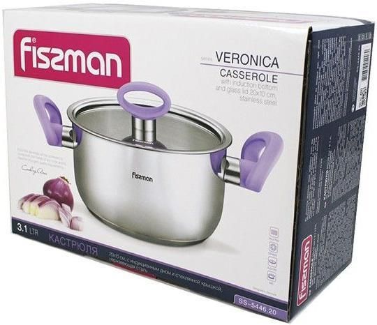 Кастрюля Fissman Veronica на 3.1 л с бакелитовыми ручками FN-SS-5446 фото
