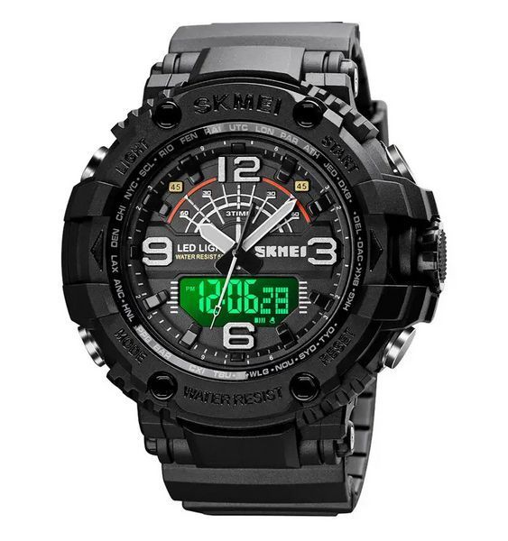 Мужские спортивные наручные часы Skmei 1617 Черные L900321 фото
