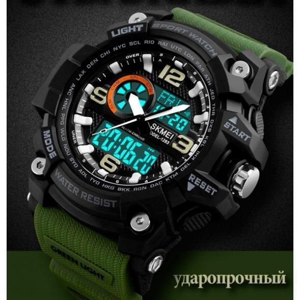 Мужские наручные часы Skmei Disel 1283 Зеленые L128300 фото