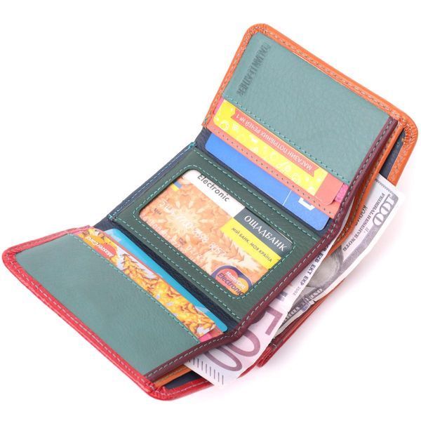 Яркий кошелек для девушек из натуральной кожи ST Leather 22498 Разноцветный b22498 фото