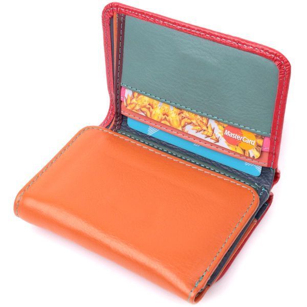 Яркий кошелек для девушек из натуральной кожи ST Leather 22498 Разноцветный b22498 фото