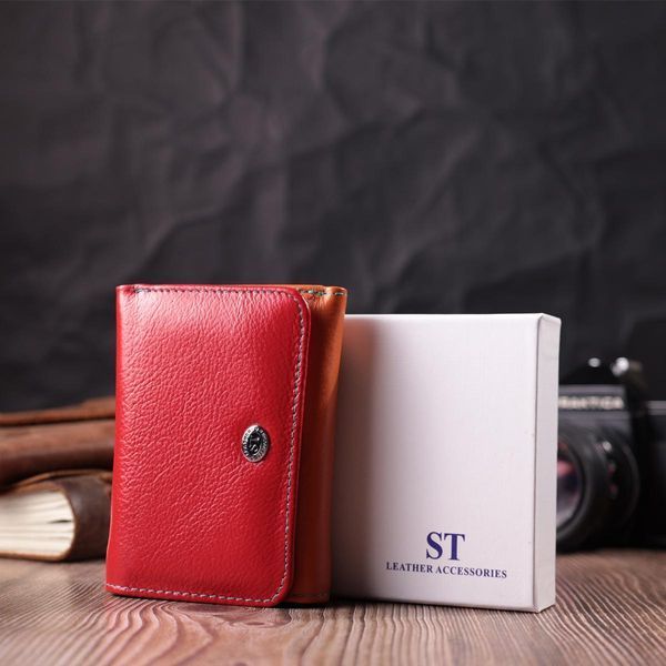 Яркий кошелек для девушек из натуральной кожи ST Leather 22498 Разноцветный b22498 фото