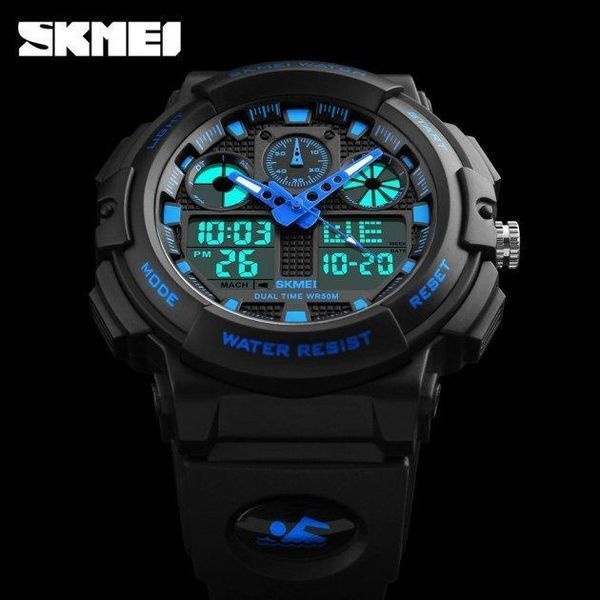 Мужские водонепроницаемые наручные часы Skmei 1270 Синие L127086 фото