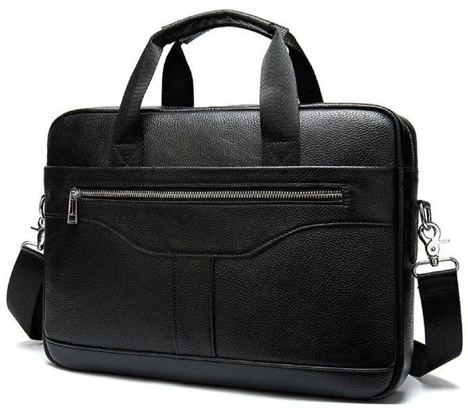 Деловая мужская сумка из зернистой кожи Vintage 14886 Черная b14886 фото