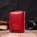 Кожаный женский кошелек на молнии с металлическим логотипом производителя ST Leather 19484 Красный b19484 фото 7