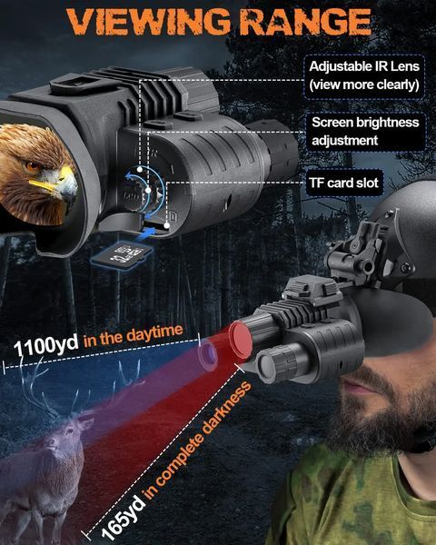 Прибор ночного видения NV-880 8x16MP с цифровым зумом 1080P HD WiFi 850nm (до 600м в темноте) L703023 фото
