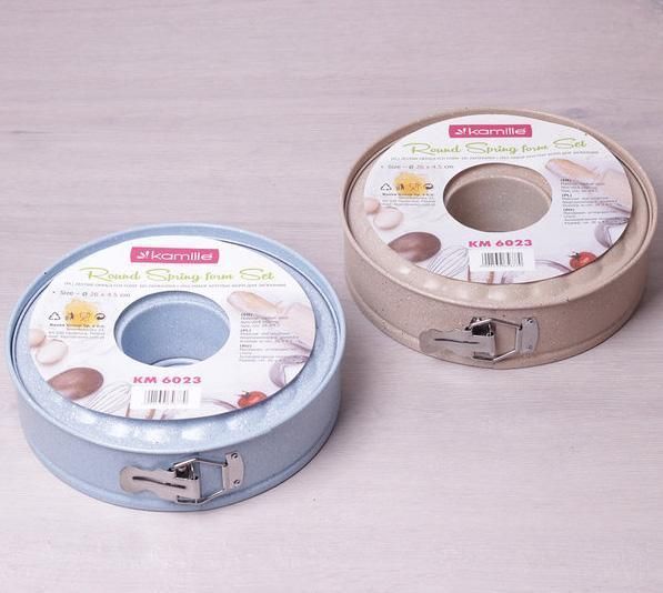 Форма Kamille Marble для випічки роз'ємна &Oslash;26х7см зі змінним дном для кексу KM-6023 фото