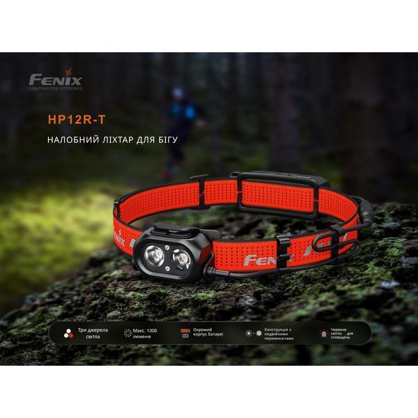 Ліхтар налобний Fenix HP12R-TB 1300 лм (Чорний) L719119 фото