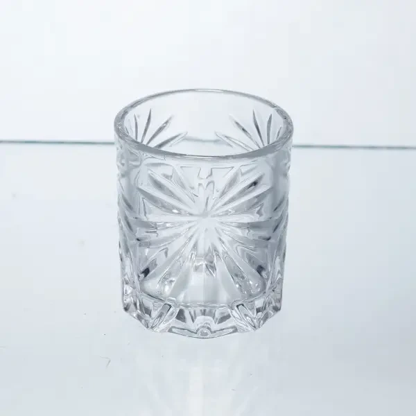 Набір чарок для настоянок Rocks Glass 6 штук по 75 мл з рельєфним візерунком HP-17-8 LU-HP-17-8 фото