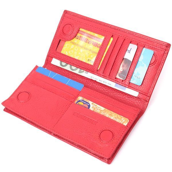Вертикальный женский кошелек на магнитах из натуральной кожи ST Leather 22539 Красный b22539 фото