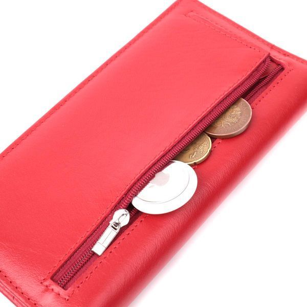 Вертикальный женский кошелек на магнитах из натуральной кожи ST Leather 22539 Красный b22539 фото