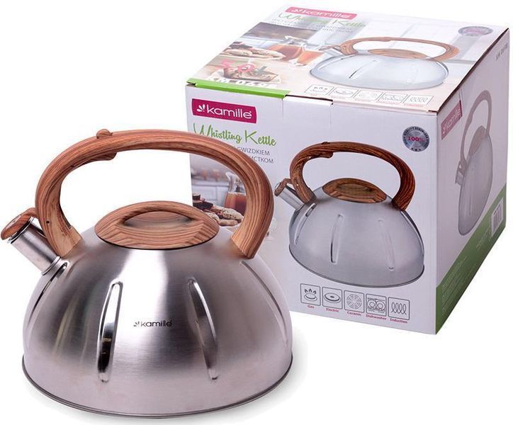 Чайник Kamille Whistling Kettle 5л з нержавіючої сталі зі свистком KM-0698 фото