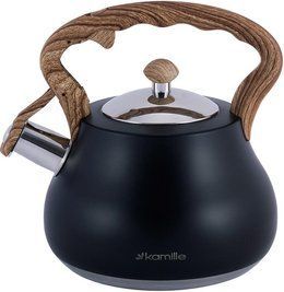 Чайник Kamille Whistling Kettle Black 2.7л из нержавеющей стали со свистком (черный) KM-1092 фото