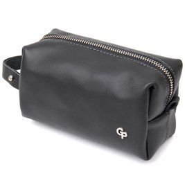 Косметичка для мужчин из натуральной кожи Grande Pelle 11507 с ручкой 15х8.5х6 см черная b11507 фото