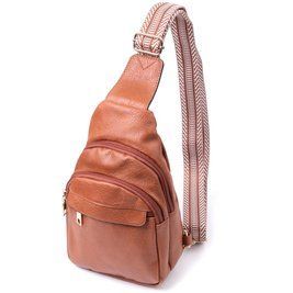 Женская сумка через плечо с отверстием для наушников из экокожи Vintage 22789 Рыжая b22789 фото