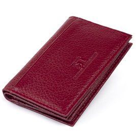 Визитница-книжка ST Leather 19218 Бордовая b19218 фото