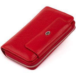 Кошелек из кожи на защелке ST Leather 19343 Красный b19343 фото