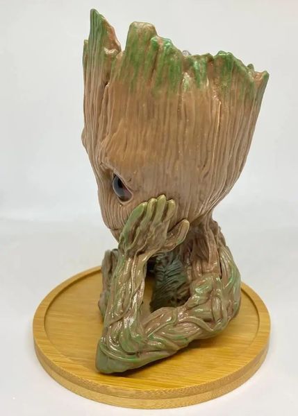 Горшок для цветов и канцелярии Грут Groot G1 + круглая подставка 14 см*10 см*7,5 см L703197 фото