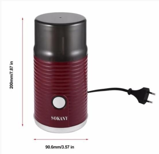 Кофемолка электрическая Sokany SM-3018 мультимолка 180 Вт со сьемной чашей 75 мл L301899 фото