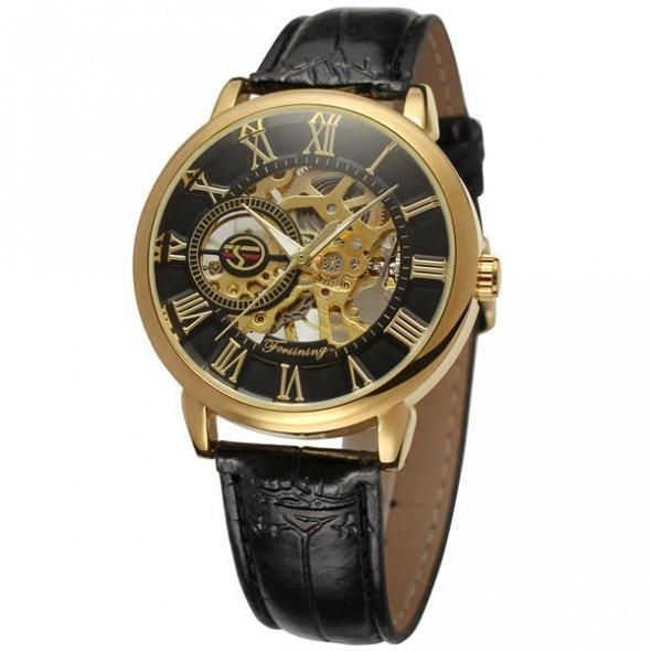Чоловічий класичний годинник Forsining Rich механічний L112012 фото