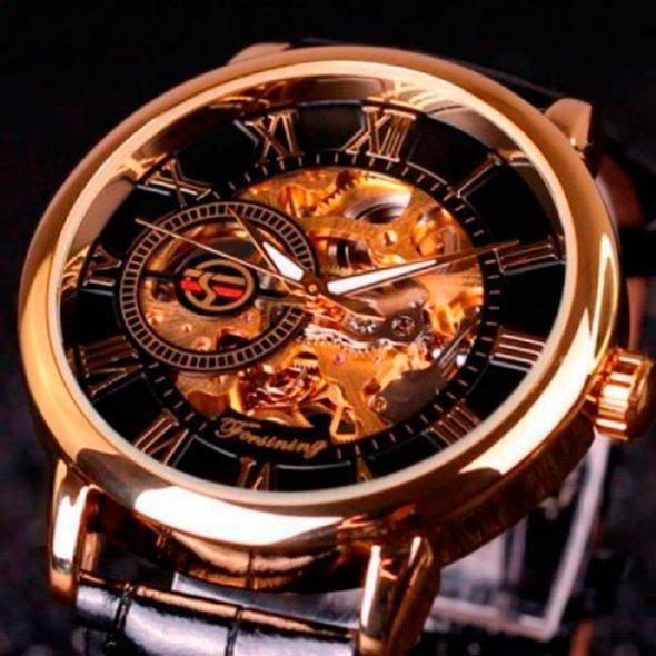 Чоловічий класичний годинник Forsining Rich механічний L112012 фото