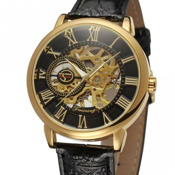 Чоловічий класичний годинник Forsining Rich механічний L112012 фото