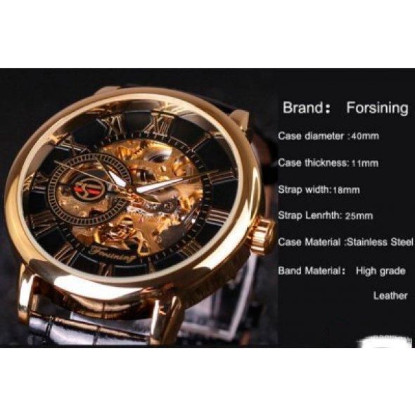 Чоловічий класичний годинник Forsining Rich механічний L112012 фото