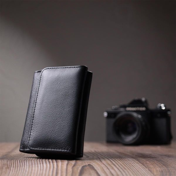 Кошелек для женщин горизонтального формату из натуральной кожи ST Leather 22722 Черный b22722 фото