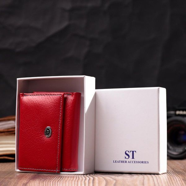 Яркий маленький кошелек для женщин из натуральной кожи ST Leather 19502 Красный b19502 фото