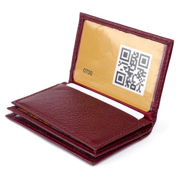 Визитница-книжка ST Leather 19218 Бордовая b19218 фото
