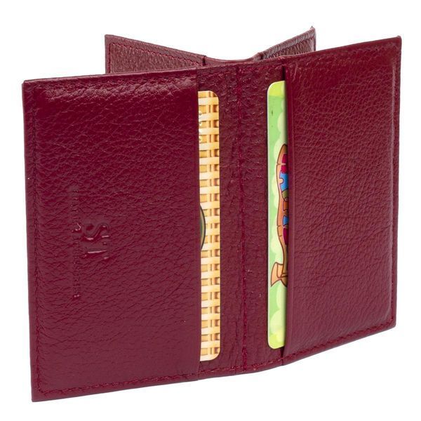 Визитница-книжка ST Leather 19218 Бордовая b19218 фото
