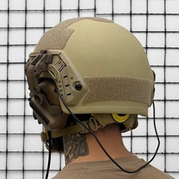 Тактический комплект шлем Fast + наушники М32 + крепление под шлем (Койот) L900212 фото