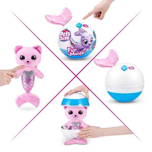 Интерактивный игровой набор серии "Furmaids" Котенок Пурл Pets & Robo Alive RT-9555A фото