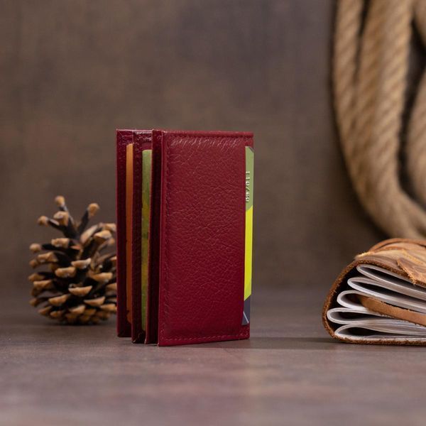 Визитница-книжка ST Leather 19218 Бордовая b19218 фото