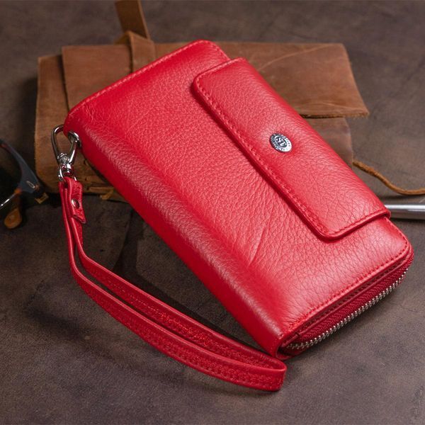 Кошелек из кожи на защелке ST Leather 19343 Красный b19343 фото