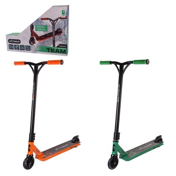 Самокат трюковый двухколёсный TR21009 (RL7T) Extreme Motion TEAM, PU 110 мм Оранжевый RT-TR21009(Orange) фото