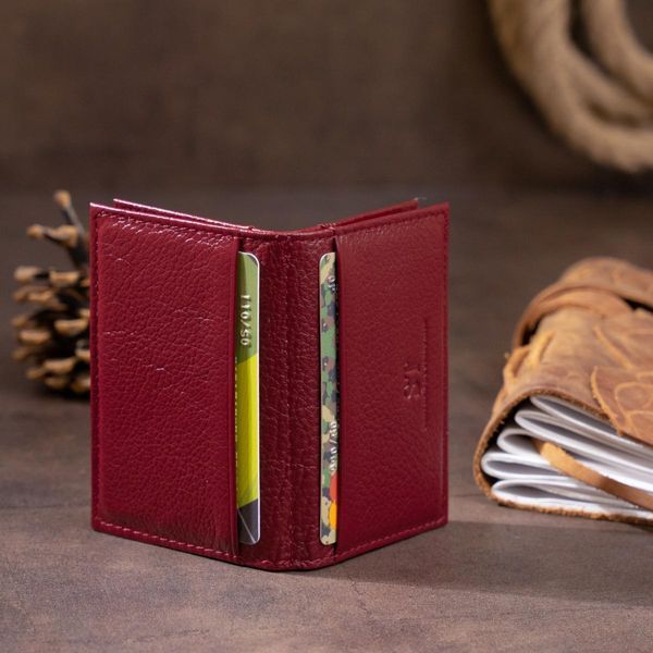 Визитница-книжка ST Leather 19218 Бордовая b19218 фото