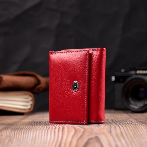 Яркий маленький кошелек для женщин из натуральной кожи ST Leather 19502 Красный b19502 фото