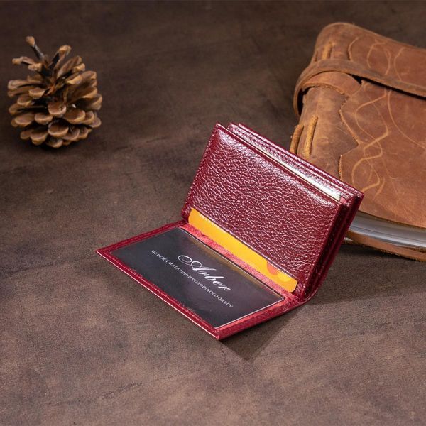 Визитница-книжка ST Leather 19218 Бордовая b19218 фото