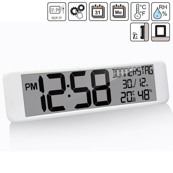 Годинник настінний прямокутний Technoline WS8120 White DDAS302710 фото