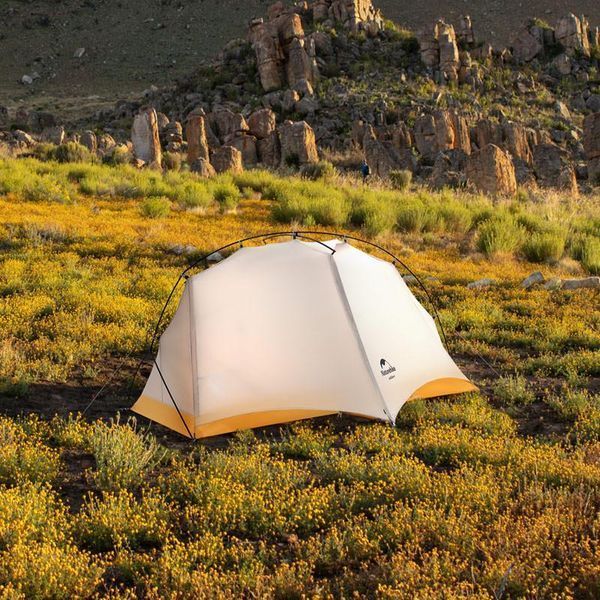 Надлегкий одномісний намет Naturehike NH21ZP003 (Сіро-жовтий) L703981 фото