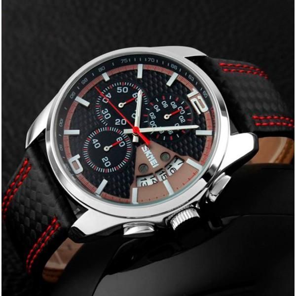 Чоловічий наручний годинник Skmei 9106 Spider Червоний L910678 фото