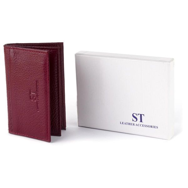 Визитница-книжка ST Leather 19218 Бордовая b19218 фото