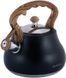 Чайник Kamille Whistling Kettle Black 2.7л из нержавеющей стали со свистком (черный) KM-1092 фото 2