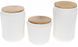 Банка Ceram-Bamboo для сыпучих продуктов 880 мл, белая матовая керамика с бамбуковой крышкой BD-304-954 фото 2