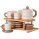 Чайний сервіз Donut на 6 персон з 2-ярусною бамбуковою підставкою бежевий HP-15-20 фото 2