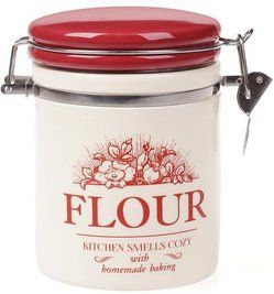 Банка керамічна "Англійська Шипшина FLOUR" 600 мл з металевою затяжкою BD-DM005-W фото